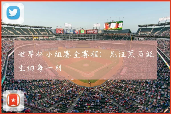 世界杯小组赛全赛程：见证黑马诞生的每一刻